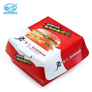 佳之堡 汉堡盒-红（白卡 700ml）JX-004A